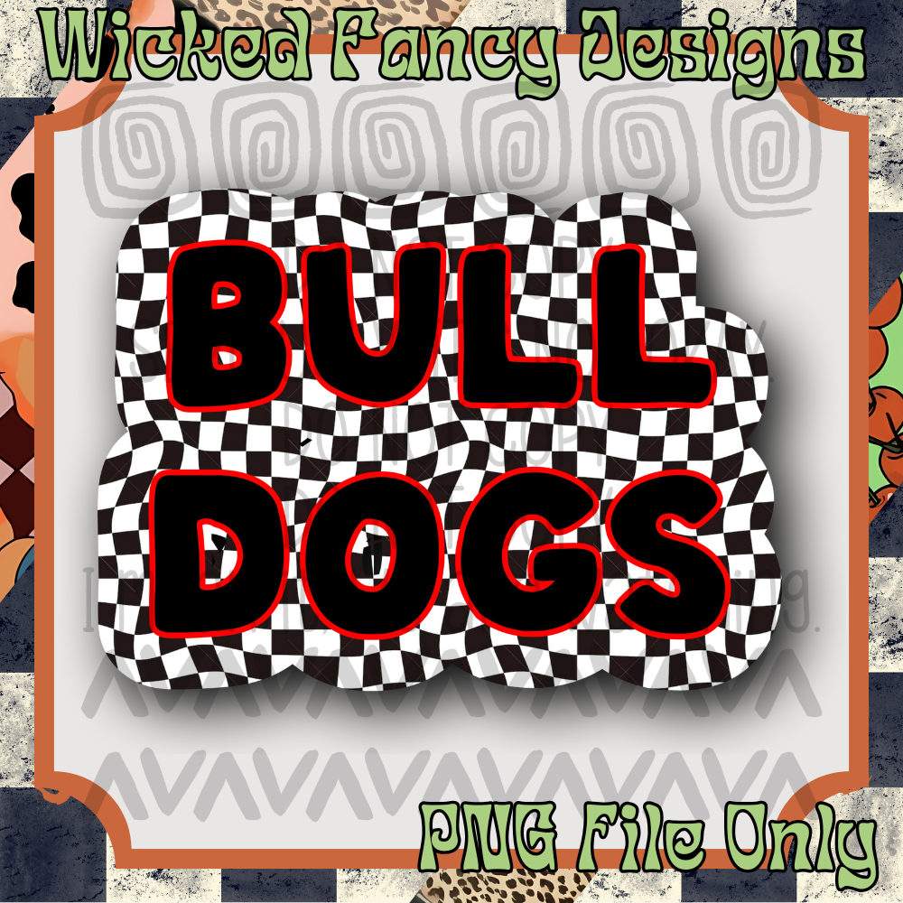 Checkered mascot-dog2; PNG DIGITAL FILE ONLY