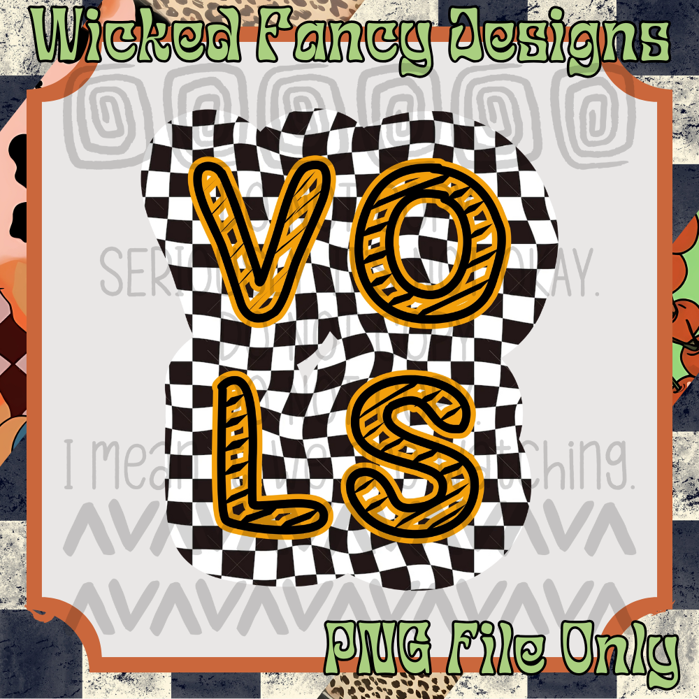Checkered mascot-vol; PNG DIGITAL FILE ONLY
