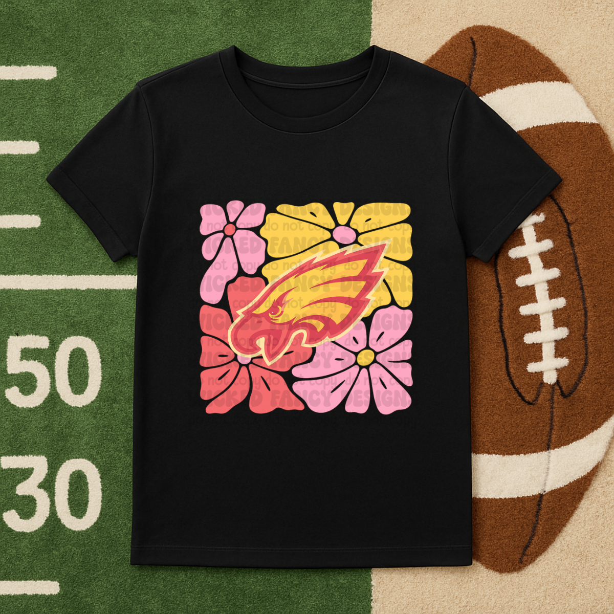 Abstract Floral Eagle; PNG DIGITAL FILE ONLY (JUNE 2025)