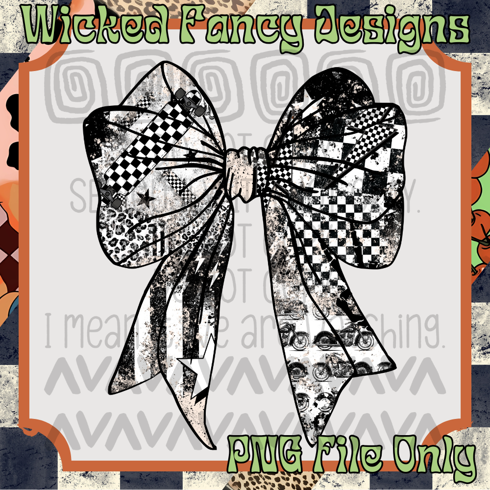 Collage bow; PNG DIGITAL FILE ONLY