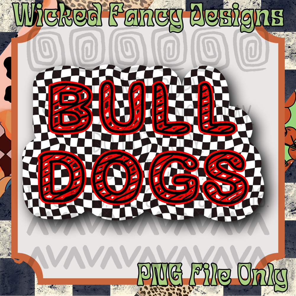 Checkered mascot-dog; PNG DIGITAL FILE ONLY