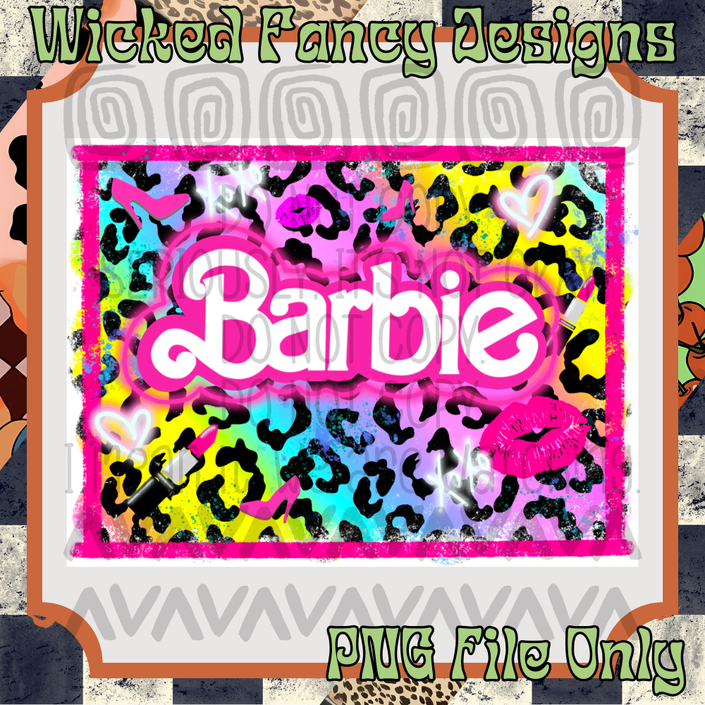 Pink Doll Cheetah; PNG DIGITAL FILE ONLY