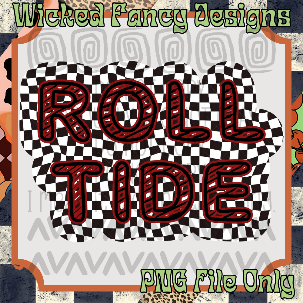 Checkered mascot-tide; PNG DIGITAL FILE ONLY