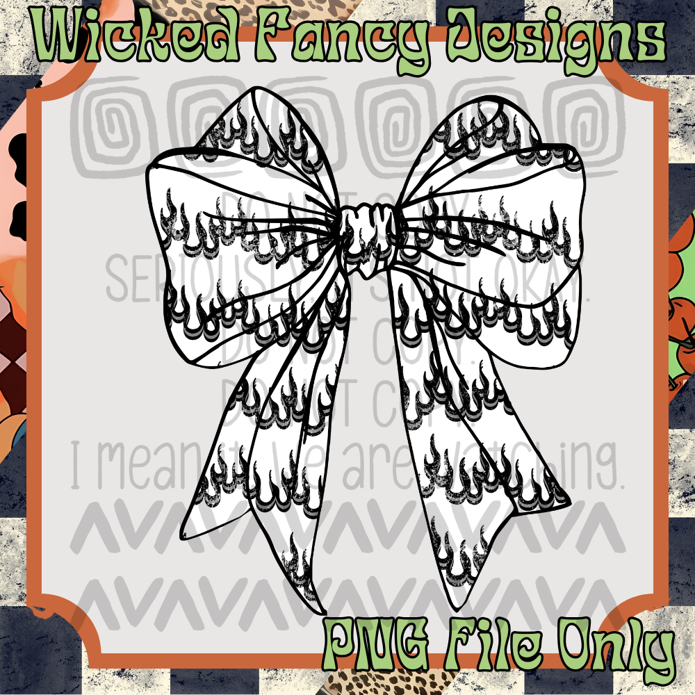 Flame bow; PNG DIGITAL FILE ONLY