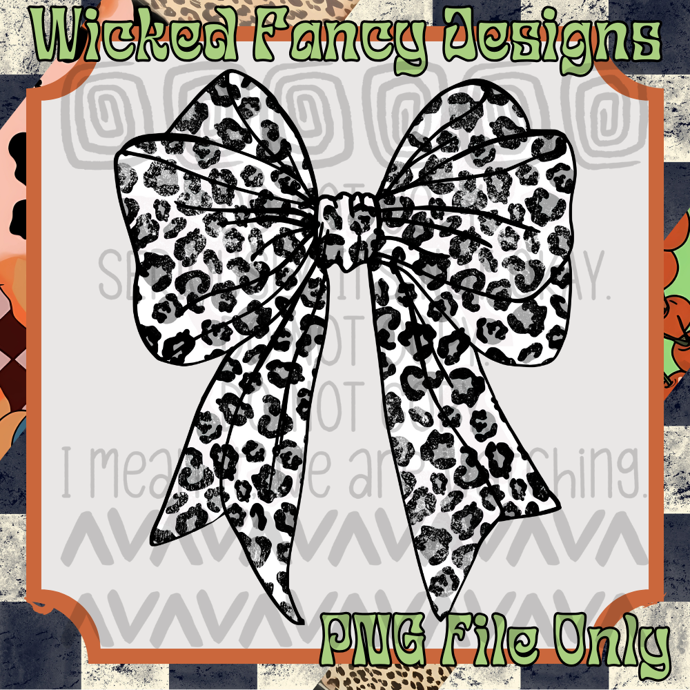 Cheetah bow; PNG DIGITAL FILE ONLY