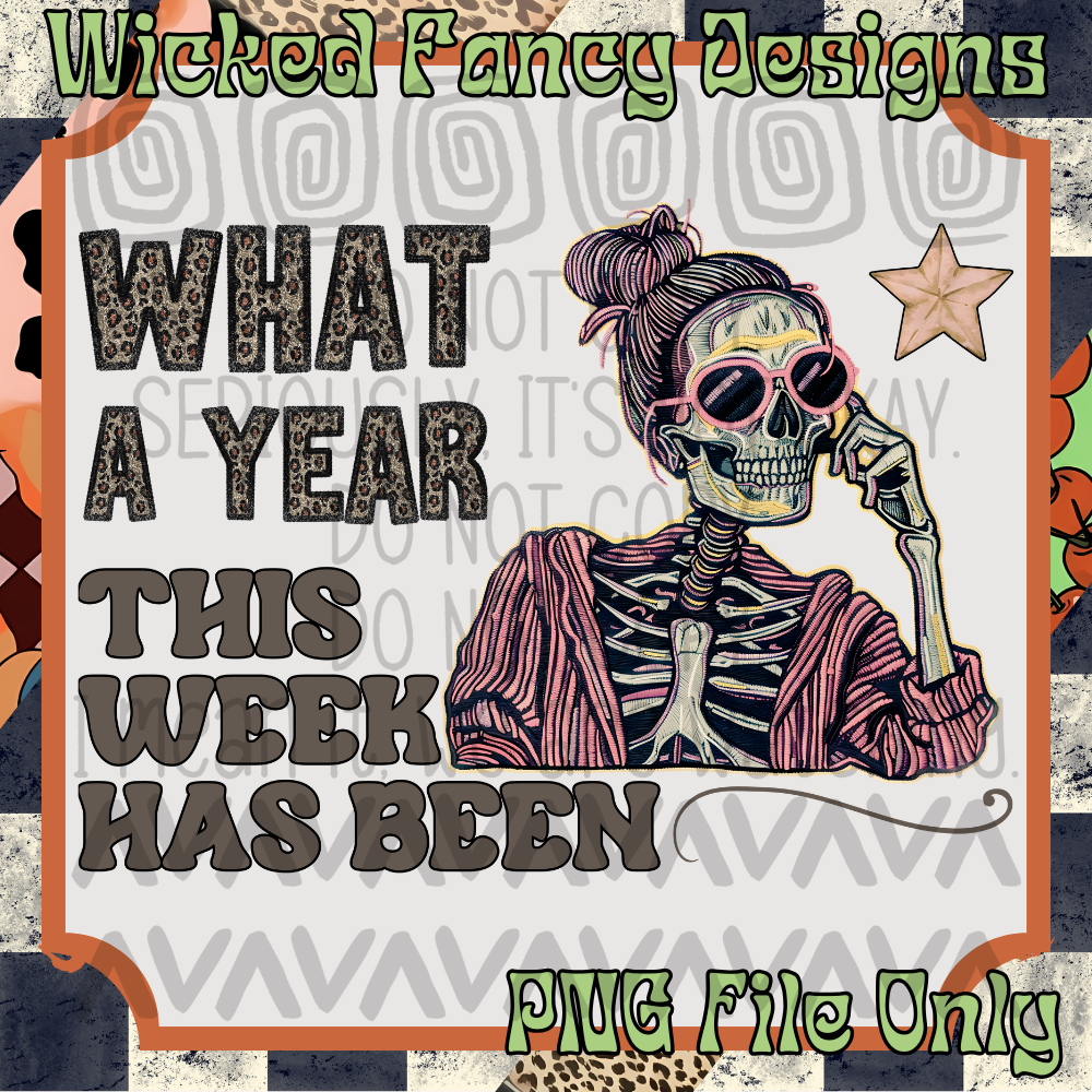 What a year; PNG Digital File Only