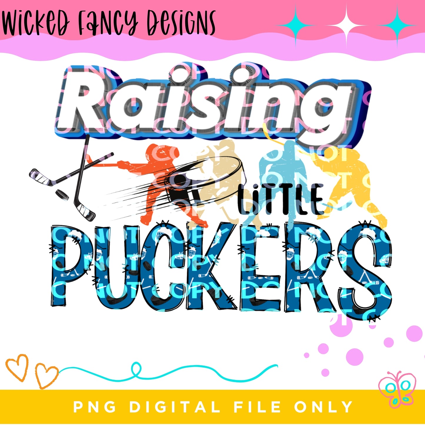 Raising little puckers; PNG DIGITAL FILE ONLY