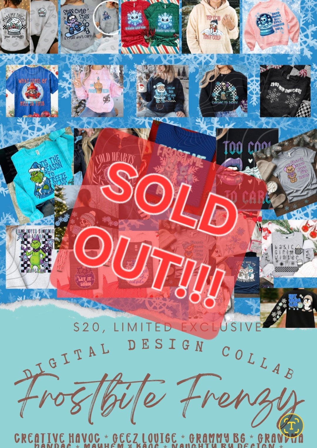 Frostbite frenzy collab - PNG DIGITAL DESIGNS ONLY