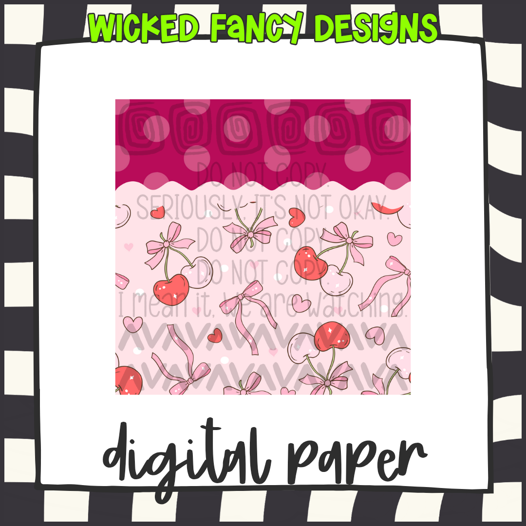 Cherries digital paper
