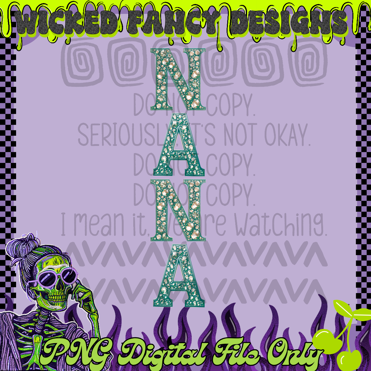 Nana rhinestone; PNG DIGITAL FILE ONLY