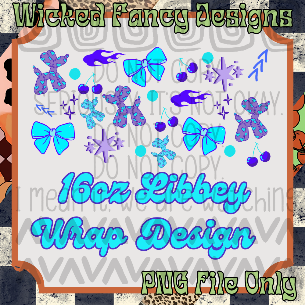 Balloon Doggies - Libbey Wrap; PNG DIGITAL FILE ONLY