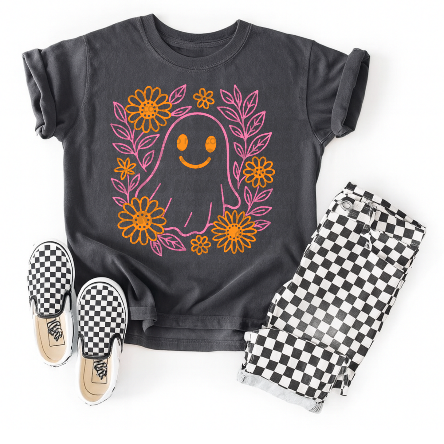 Preppy floral ghost; PNG DIGITAL FILE ONLY (SEPT2025)