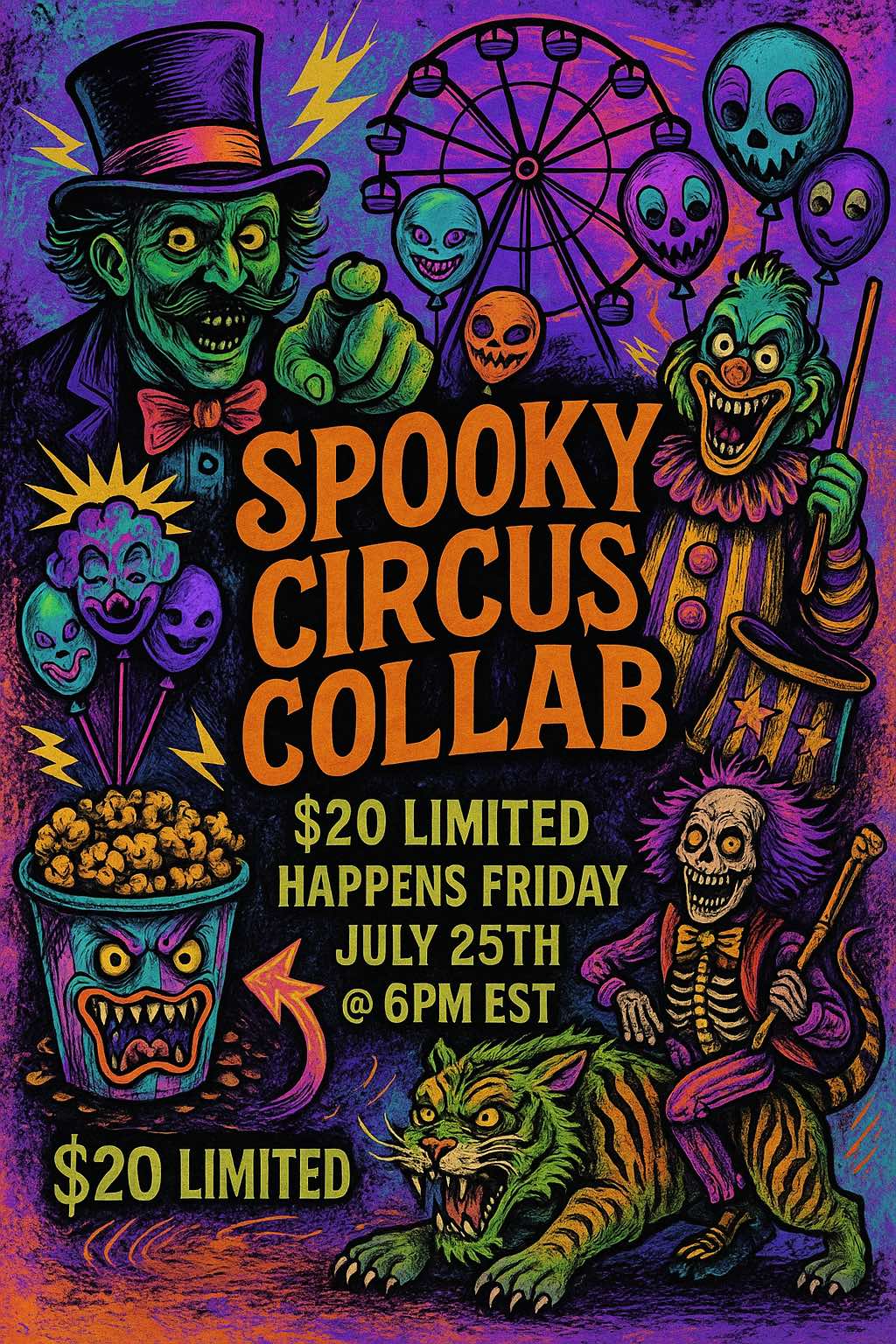 Spooky Circus Collab - PNG DIGITAL DESIGNS ONLY