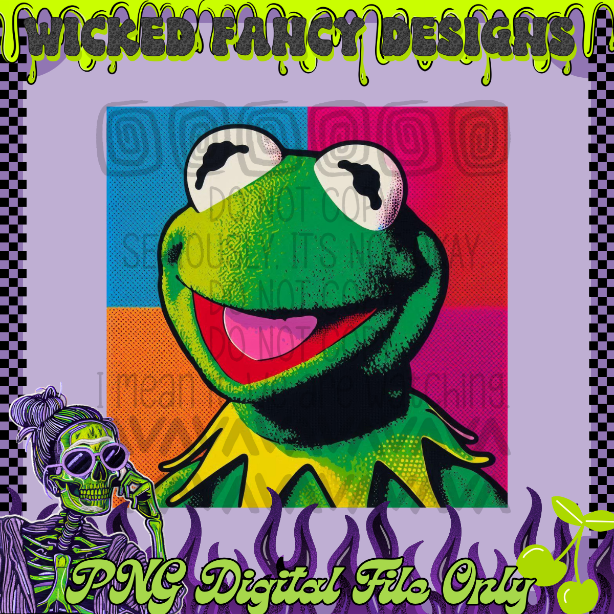 Frog Color Pop 2; PNG DIGITAL FILE ONLY