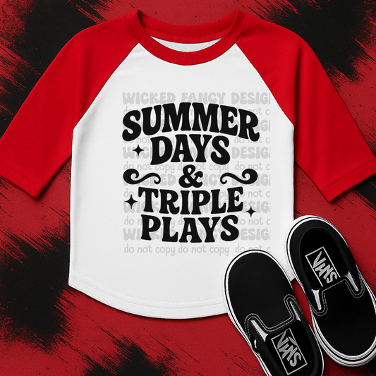 Summer days & triple plays; PNG DIGITAL FILE ONLY (JUNE 2025)