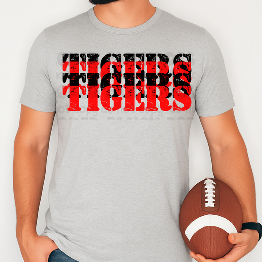 Tigers (red+black) army stencil ; PNG DIGITAL FILE ONLY (OCT2025)