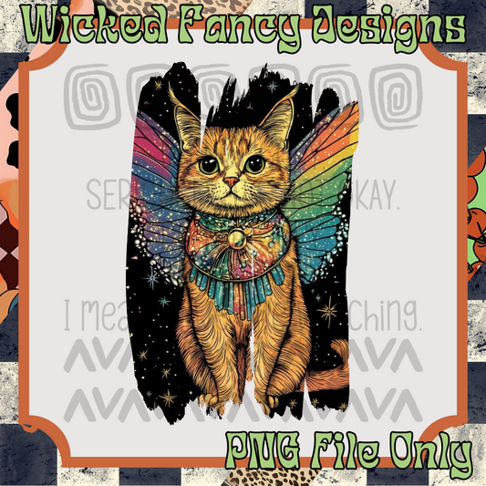 Butterfly cat; PNG DIGITAL FILE ONLY