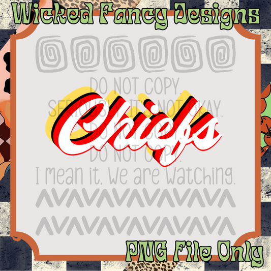 Chiefs;  PNG Digital File Only