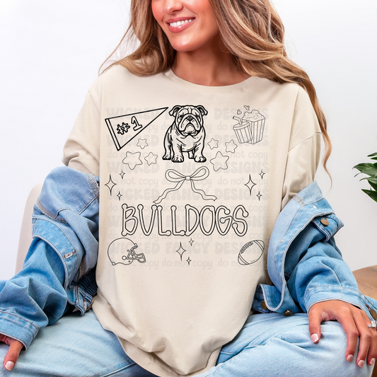 Bulldogs Coquette; PNG DIGITAL FILE ONLY (AUG2025)