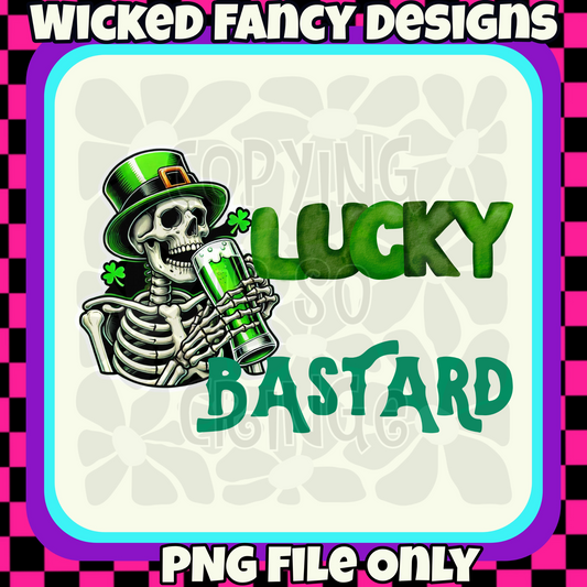 Lucky Bastard; PNG DIGITAL FILE ONLY