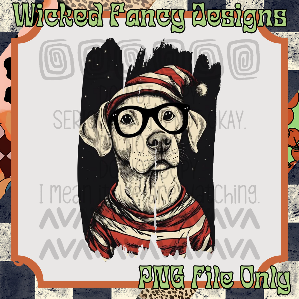 Waldo Pup; PNG DIGITAL FILE ONLY