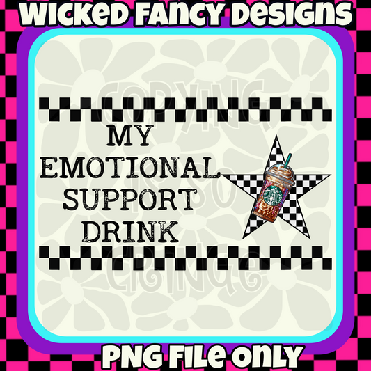 Emotional Support Drink - green coffee 2; PNG DIGITAL FILE ONLY