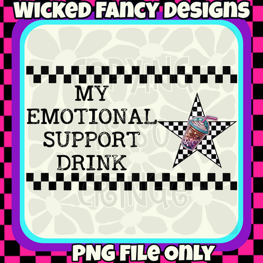 Emotional Support Drink - blended coffee; PNG DIGITAL FILE ONLY