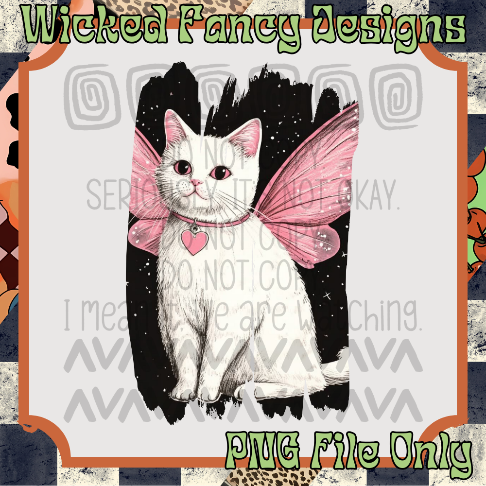 Butterfly cat2; PNG DIGITAL FILE ONLY