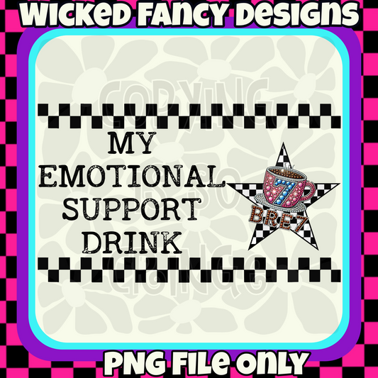 Emotional Support Drink - coffee7; PNG DIGITAL FILE ONLY