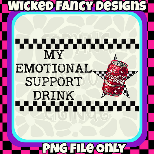 Emotional Support Drink - red soda; PNG DIGITAL FILE ONLY