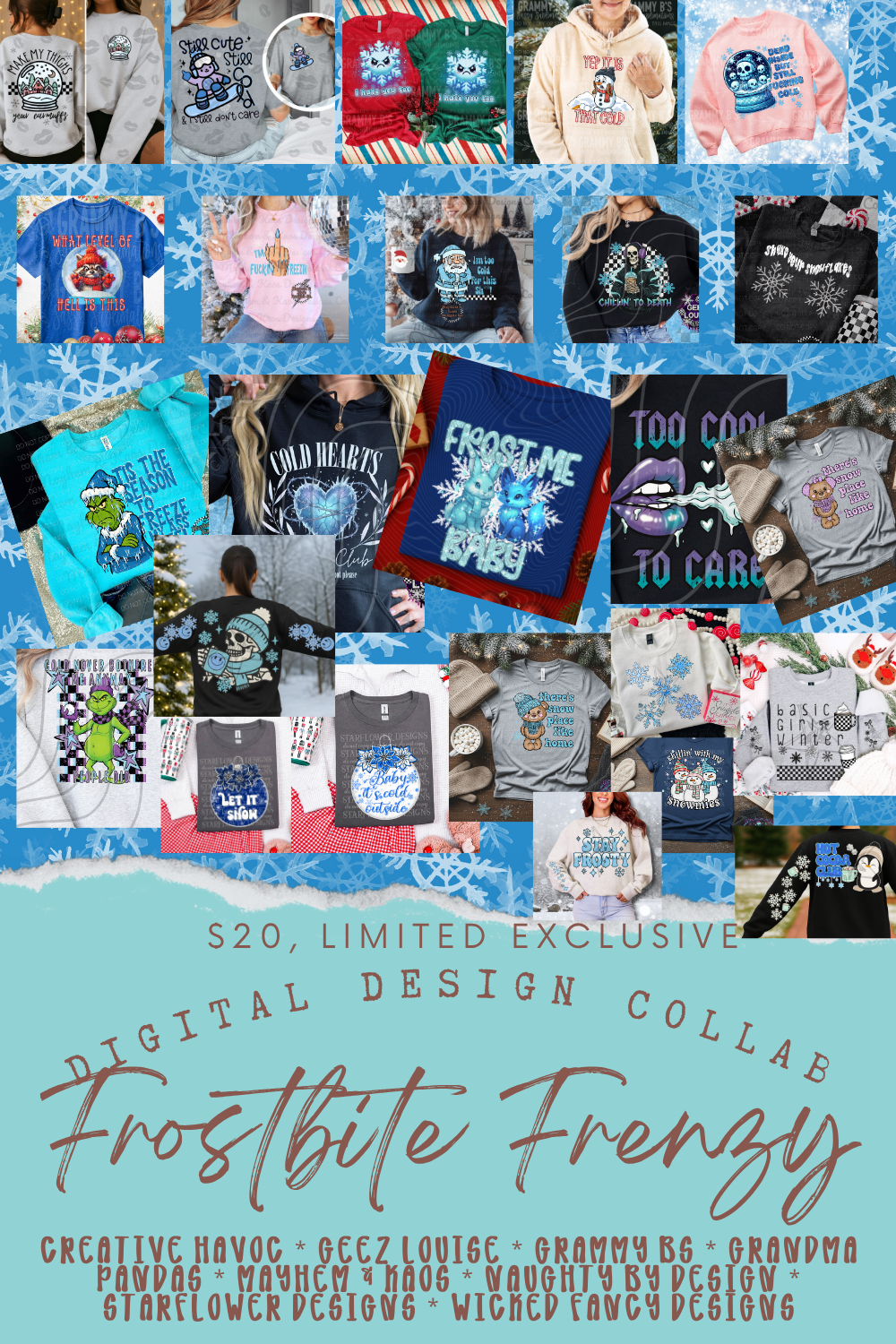Frostbite frenzy collab - PNG DIGITAL DESIGNS ONLY