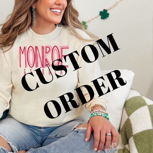 Hand drawn name custom order