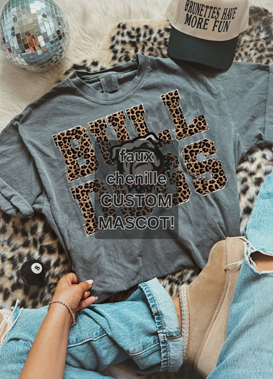 CUSTOM FAUX CHENILLE LEOPARD ; PNG DIGITAL FILE ONLY