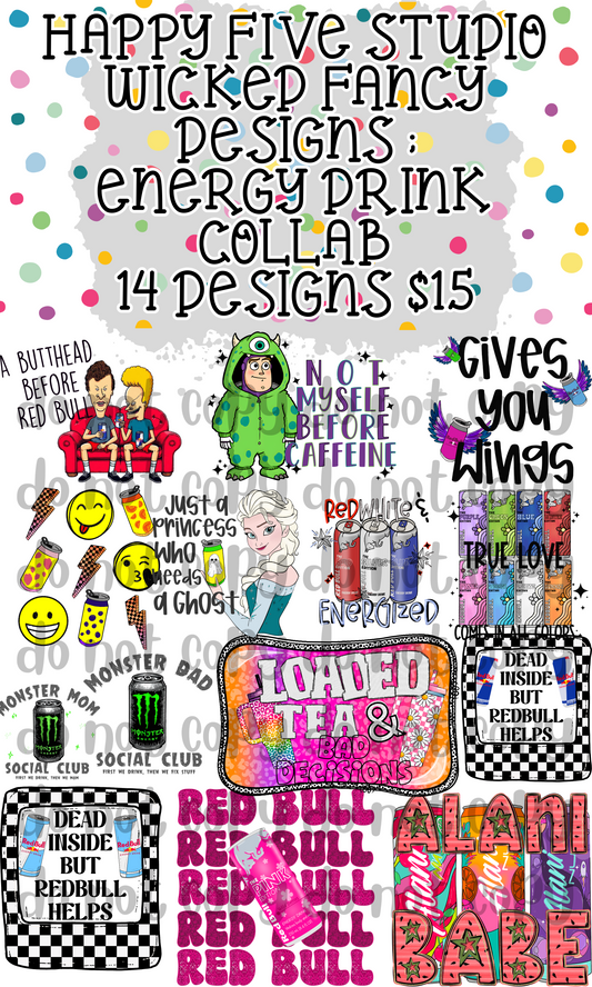 Energy drink Collab with Happy Five Studio