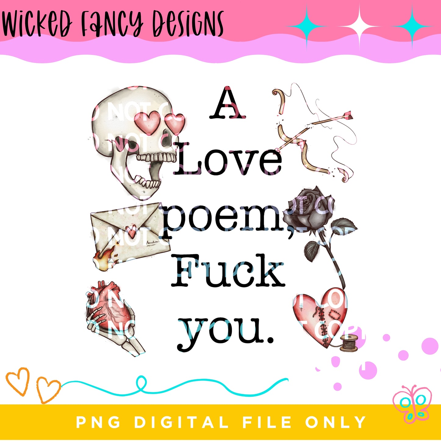 I wrote a poem, PNG DIGITAL FILE ONLY