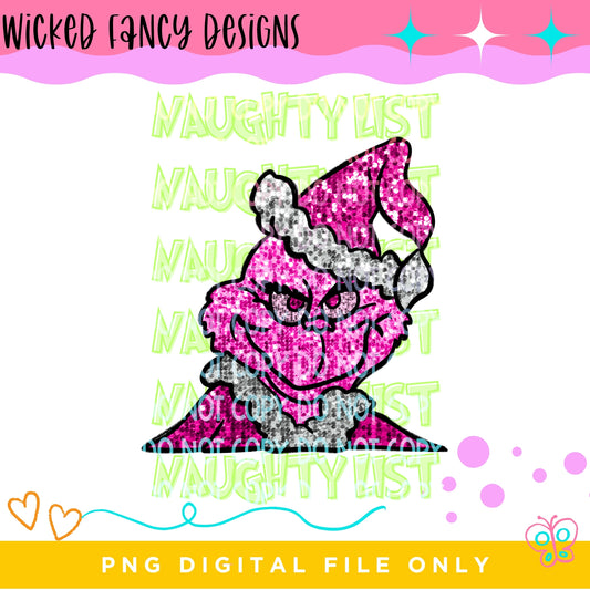 Naughty list grouch; PNG DIGITAL FILE ONLY