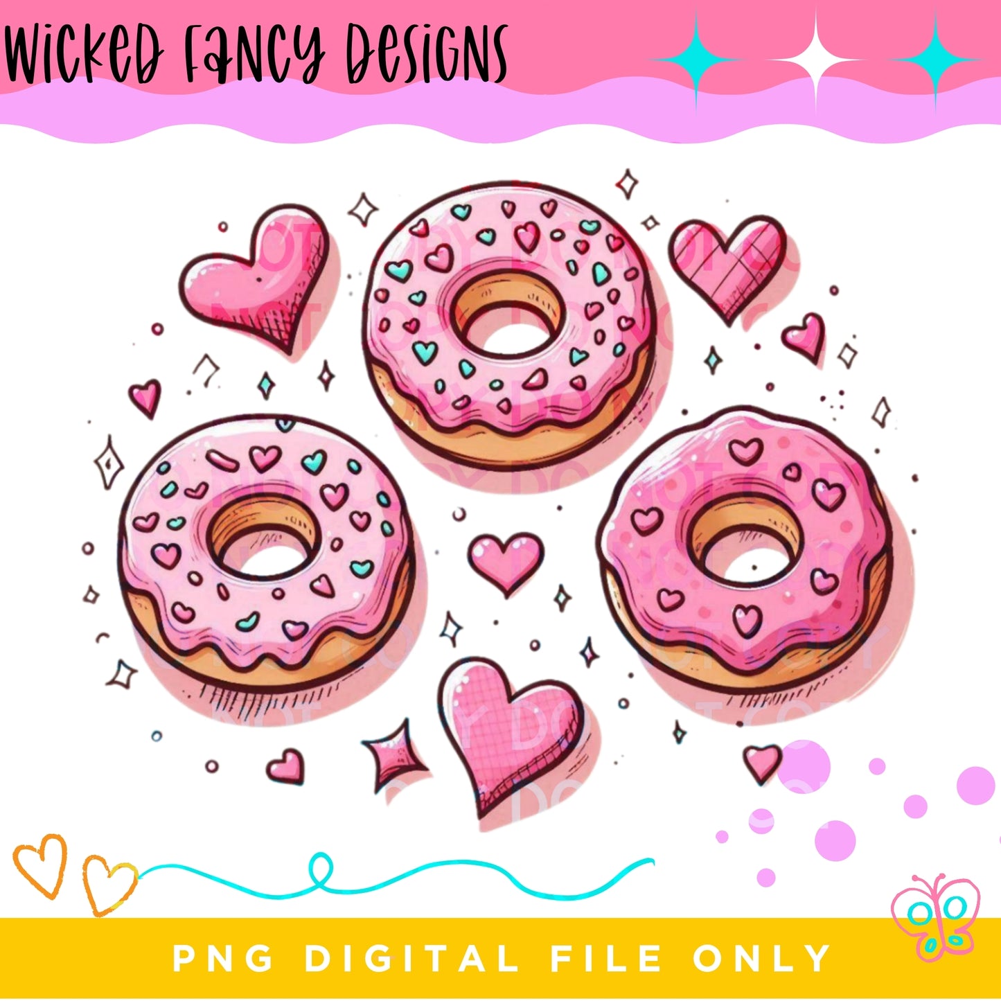 Lovely donuts; PNG DIGITAL FILE ONLY