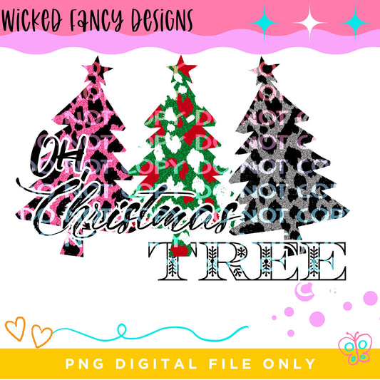 Oh Christmas Tree; PNG Digital File Only