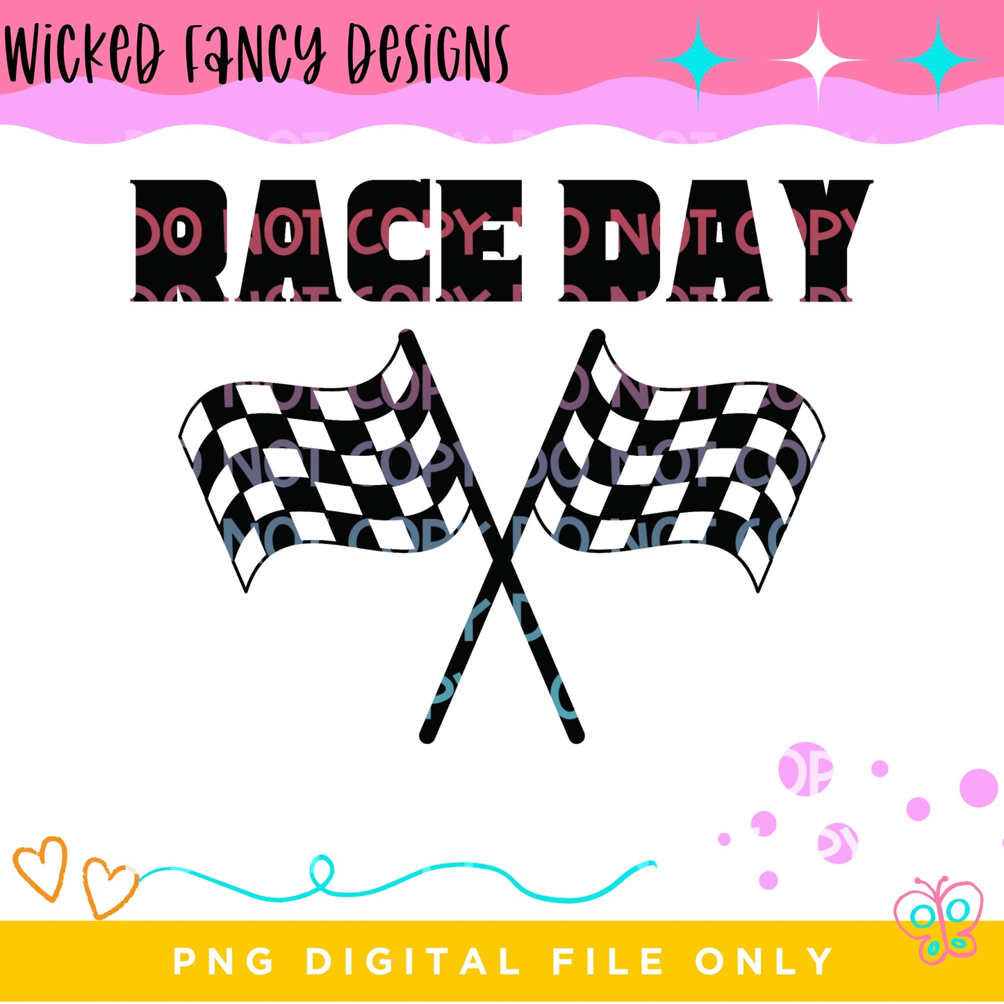 Race Day; PNG DIGITAL FILE ONLY