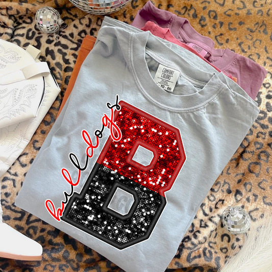 Bulldogs Split Faux Sequin ; PNG DIGITAL FILE ONLY (SEPT2025)