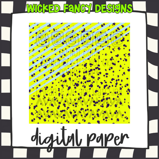 Yellow blue dots ; digital paper