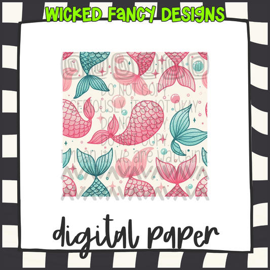 Mermaid tails ; digital paper