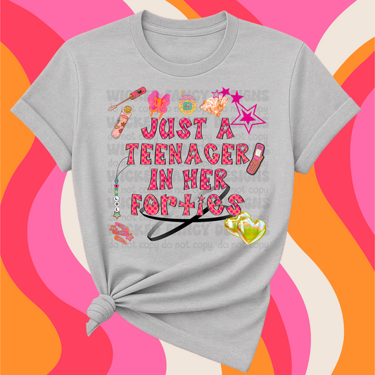 Just a teenager in her 40s ; PNG DIGITAL FILE ONLY (JULY 2025)