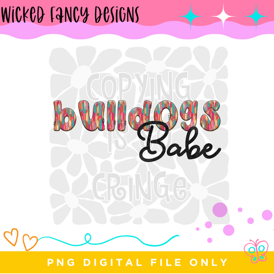 Bulldogs babe ; PNG Digital File Only