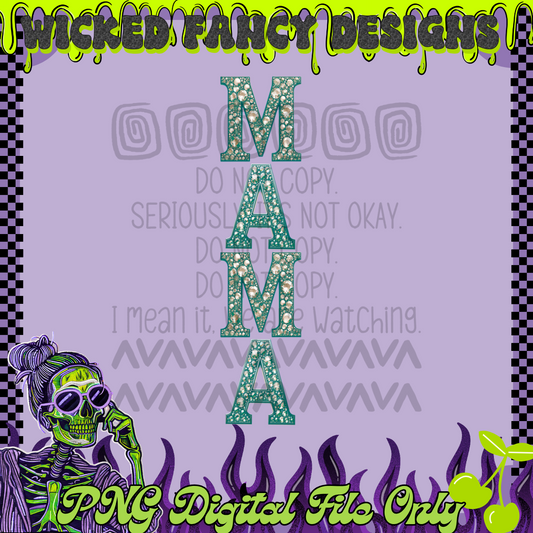 Mama rhinestones up and down ; PNG DIGITAL FILE ONLY