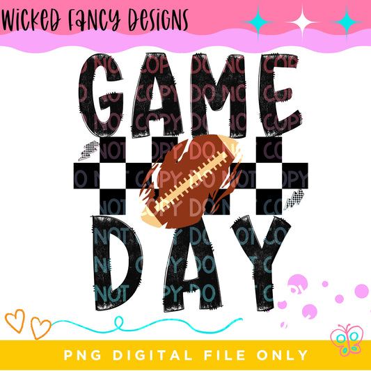 GAME DAY - Football; PNG DIGITAL FILE ONLY