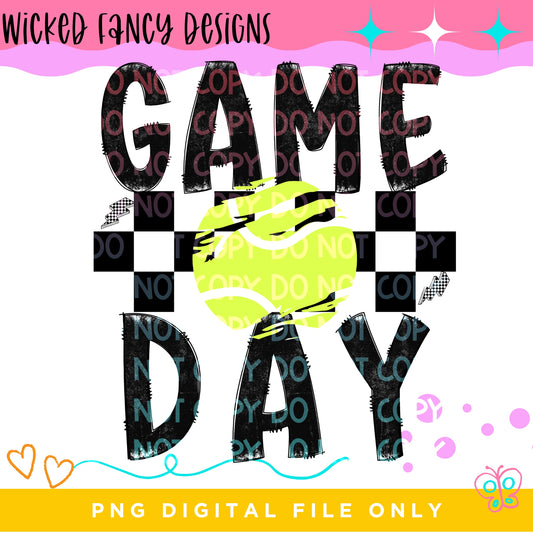 GAME DAY - Tennis; PNG DIGITAL FILE ONLY