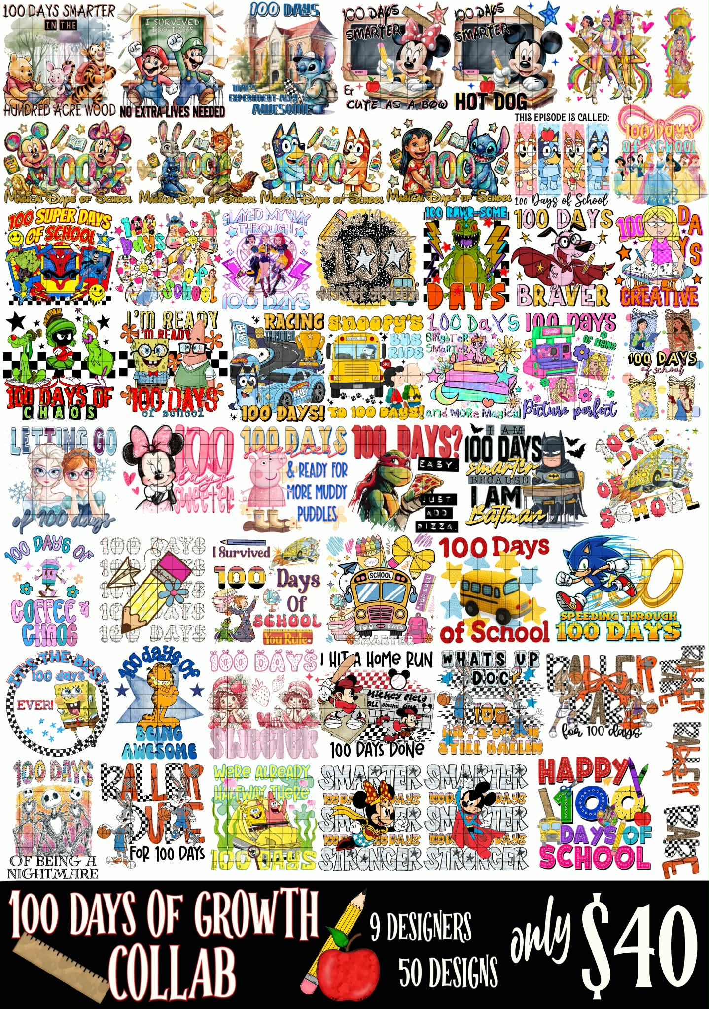 100 days of growth : school edition digital design collab