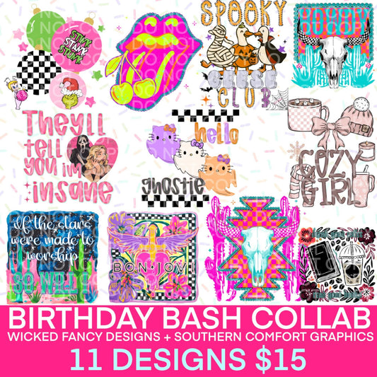 Birthday Bash Collab - PNG DIGITAL DESIGNS ONLY